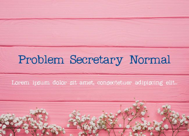 Problem Secretary Normal example