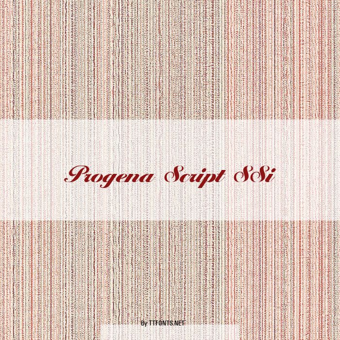 Progena Script SSi example