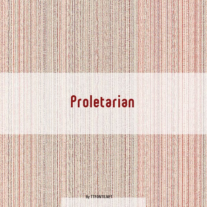 Proletarian example