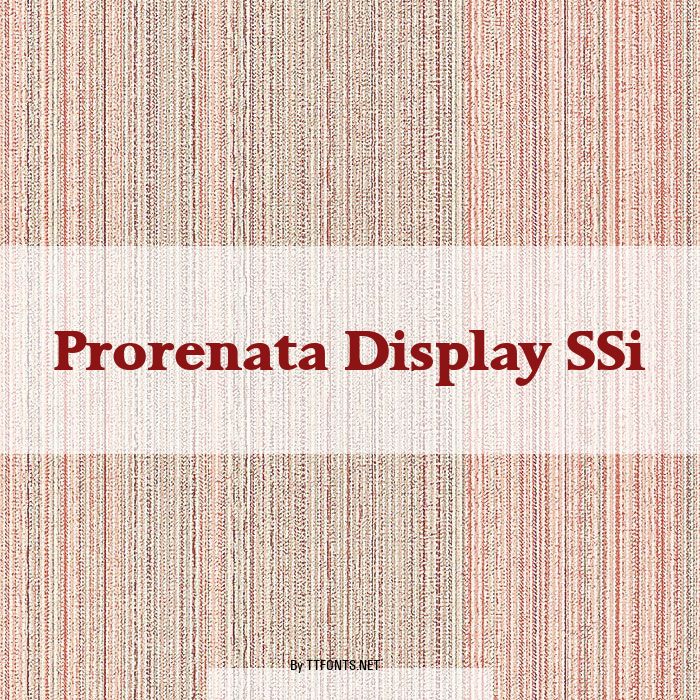 Prorenata Display SSi example