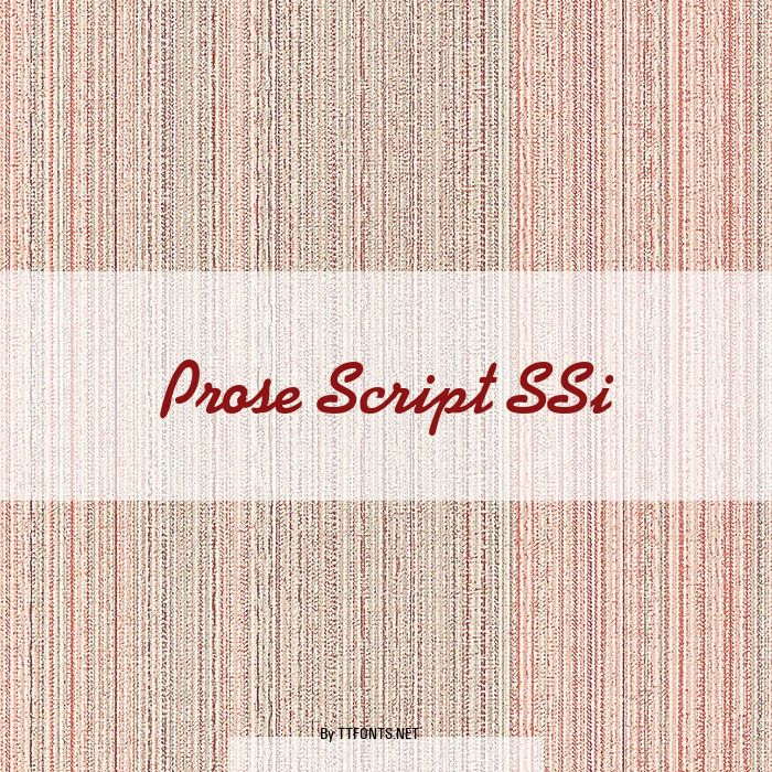 Prose Script SSi example