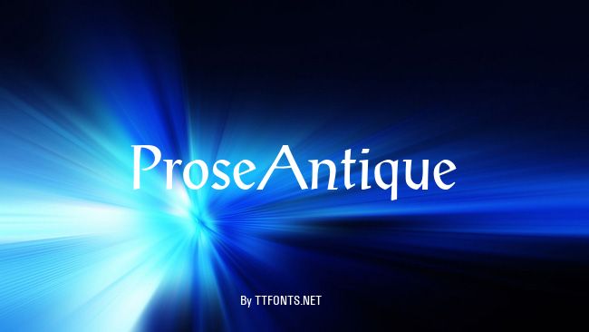 ProseAntique example