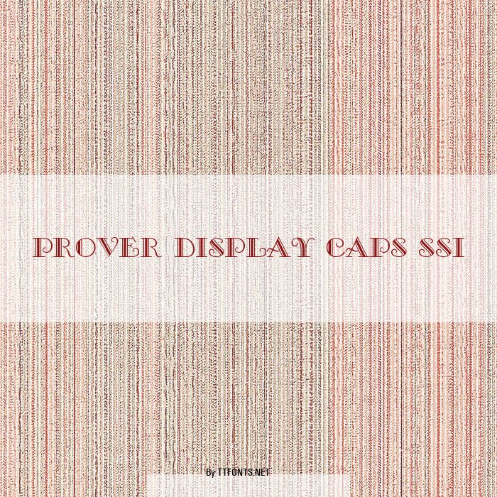 Prover Display Caps SSi example
