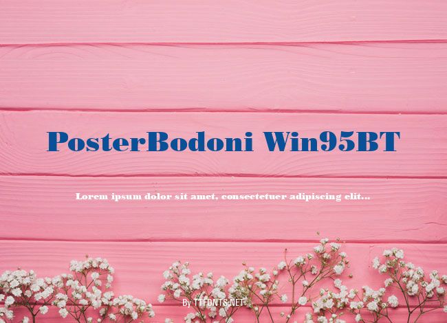 PosterBodoni Win95BT example