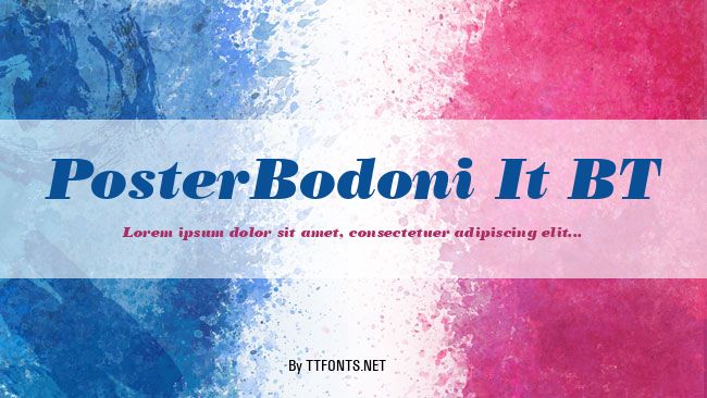 PosterBodoni It BT example