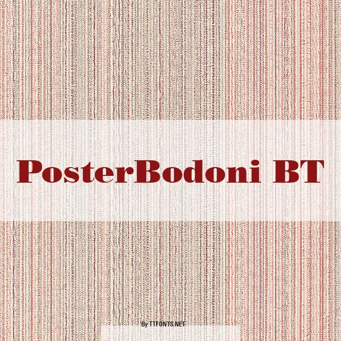 PosterBodoni BT example