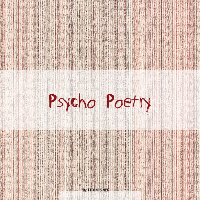 Psycho Poetry example