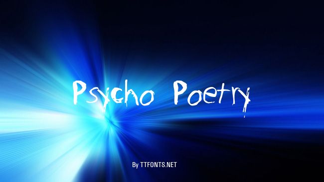 Psycho Poetry example