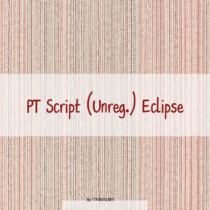 PT Script (Unreg.) Eclipse example