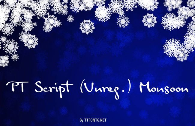 PT Script (Unreg.) Monsoon example