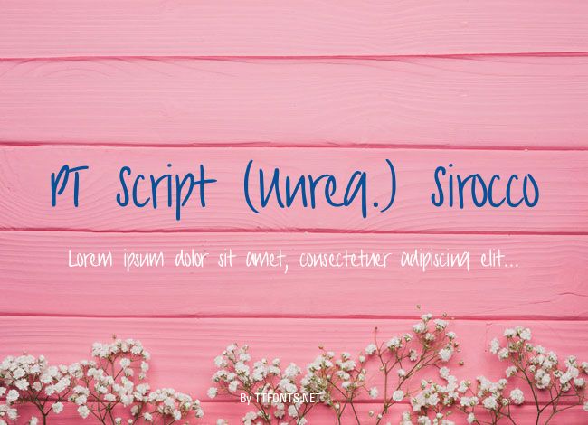 PT Script (Unreg.) Sirocco example