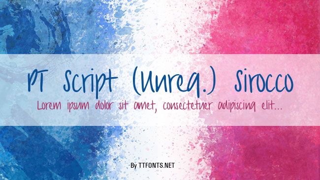 PT Script (Unreg.) Sirocco example