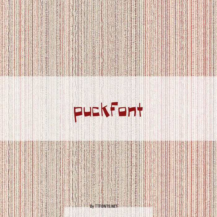 Puckfont example