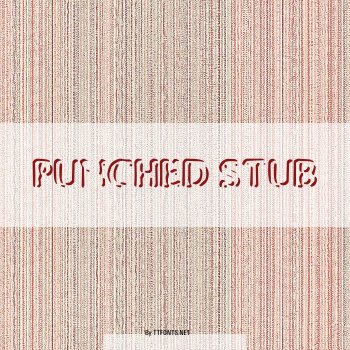 Punched Stub example