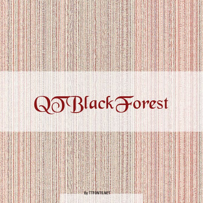 QTBlackForest example