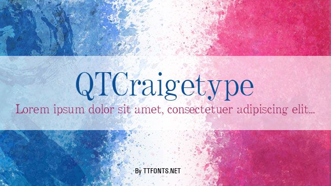 QTCraigetype example