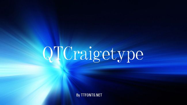 QTCraigetype example