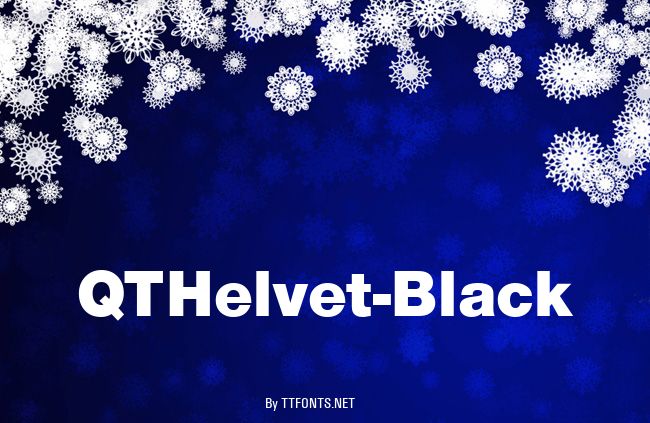 QTHelvet-Black example
