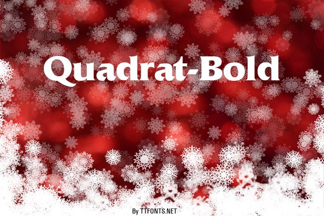 Quadrat-Bold example