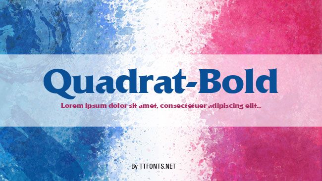 Quadrat-Bold example