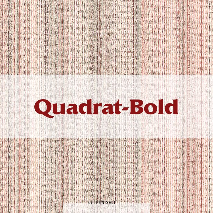 Quadrat-Bold example