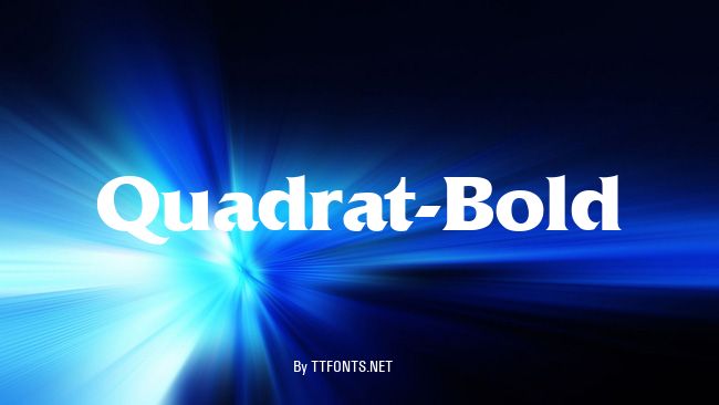 Quadrat-Bold example