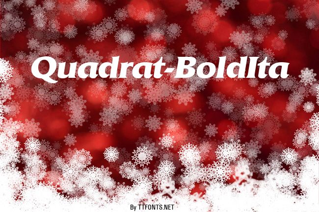 Quadrat-BoldIta example