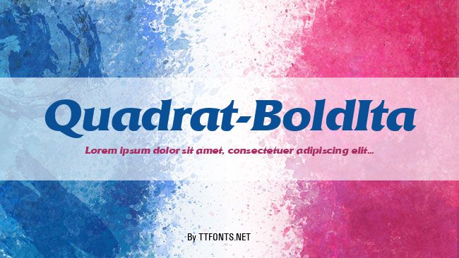 Quadrat-BoldIta example
