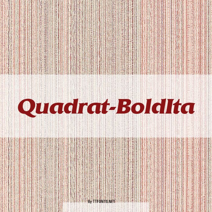 Quadrat-BoldIta example