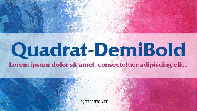 Quadrat-DemiBold example