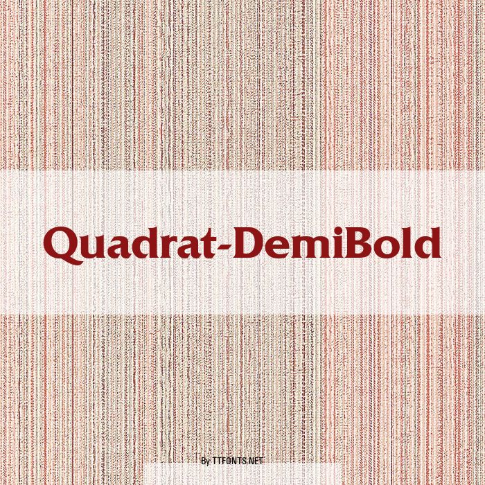 Quadrat-DemiBold example