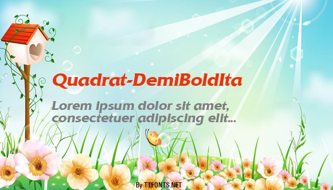 Quadrat-DemiBoldIta example