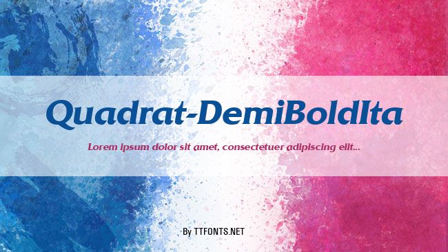 Quadrat-DemiBoldIta example