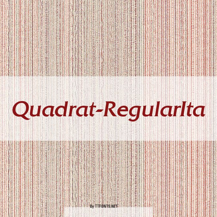 Quadrat-RegularIta example