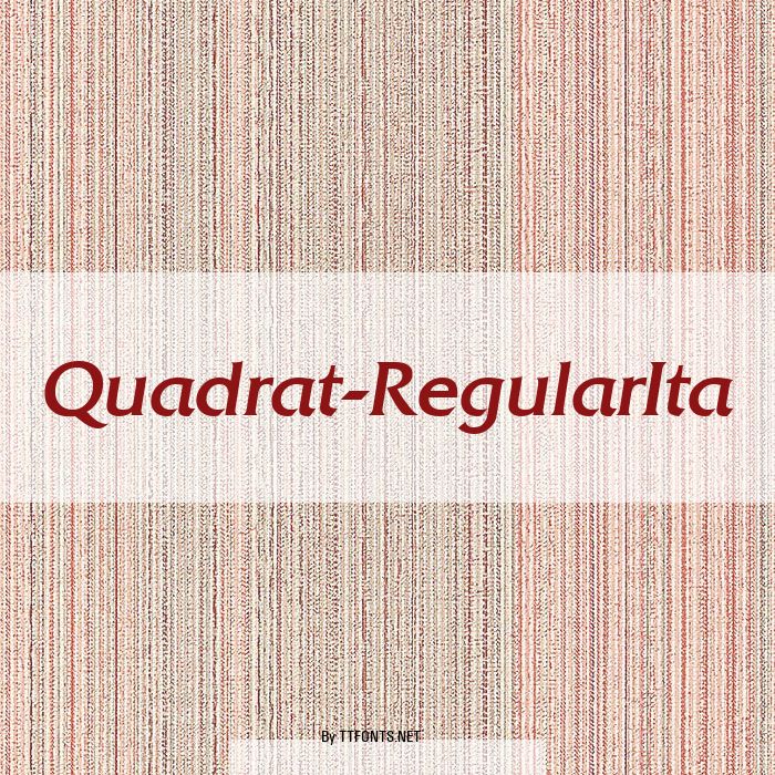 Quadrat-RegularIta example