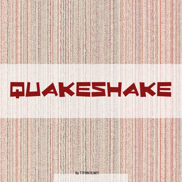 QuakeShake example