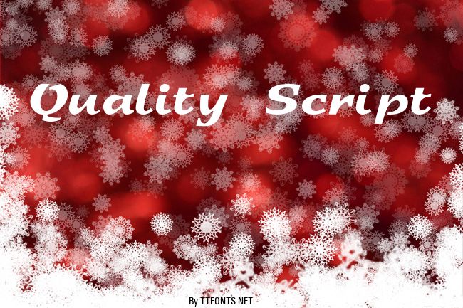 Quality Script example