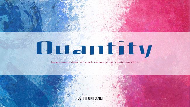 Quantity example
