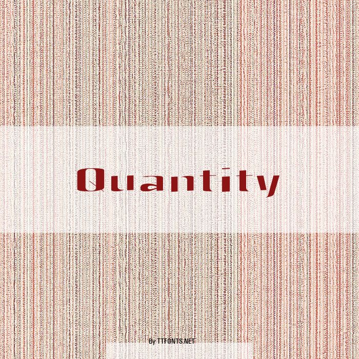 Quantity example