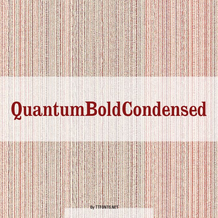 QuantumBoldCondensed example