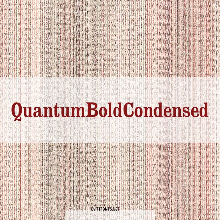 QuantumBoldCondensed example