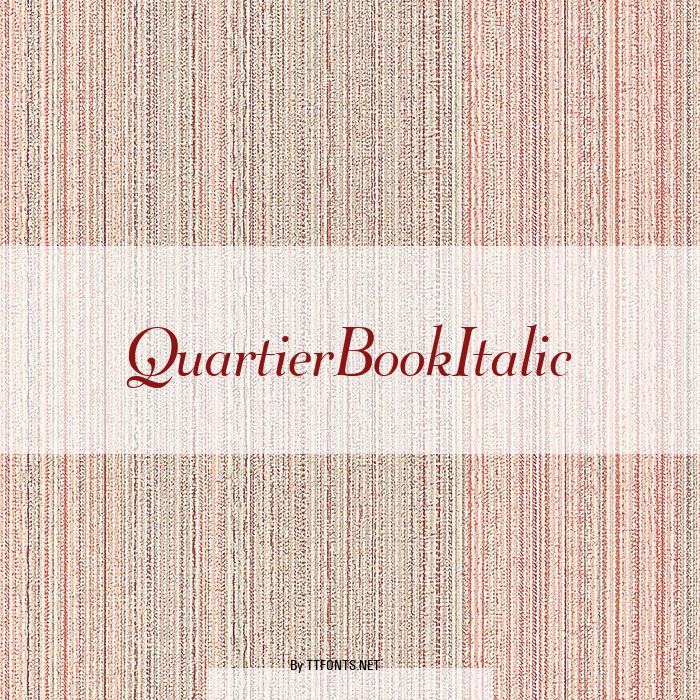 QuartierBookItalic example