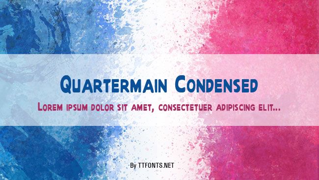 Quartermain Condensed example