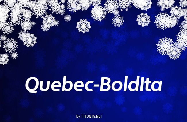 Quebec-BoldIta example
