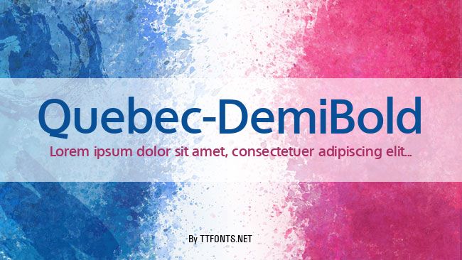 Quebec-DemiBold example
