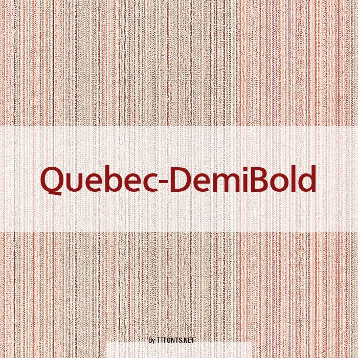 Quebec-DemiBold example