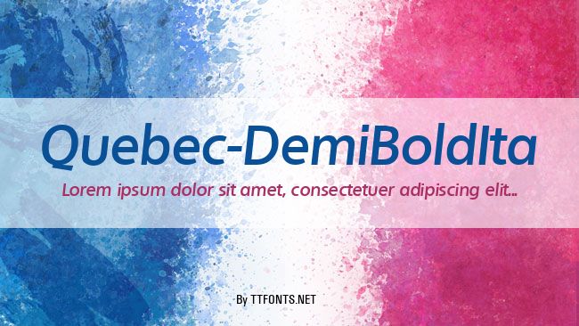 Quebec-DemiBoldIta example