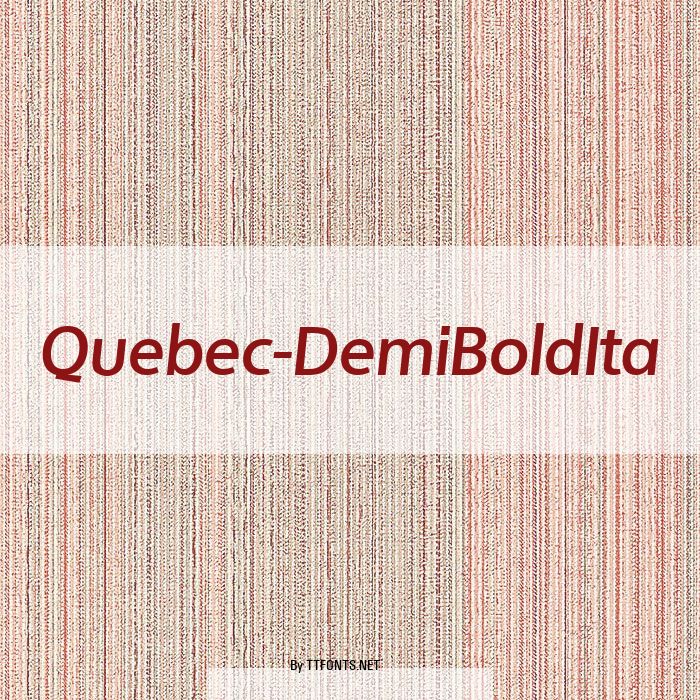 Quebec-DemiBoldIta example