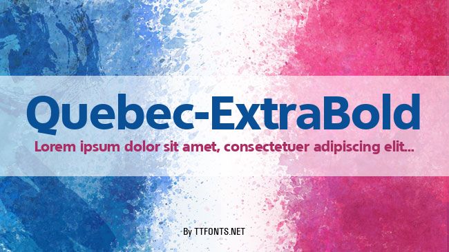 Quebec-ExtraBold example