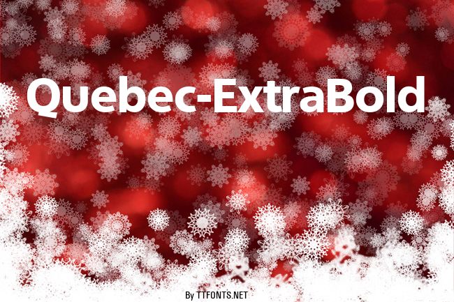 Quebec-ExtraBold example